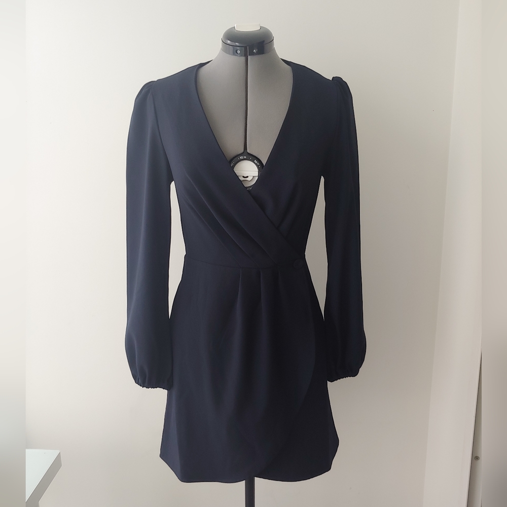 The Fifth Label navy blue wrap mini dress